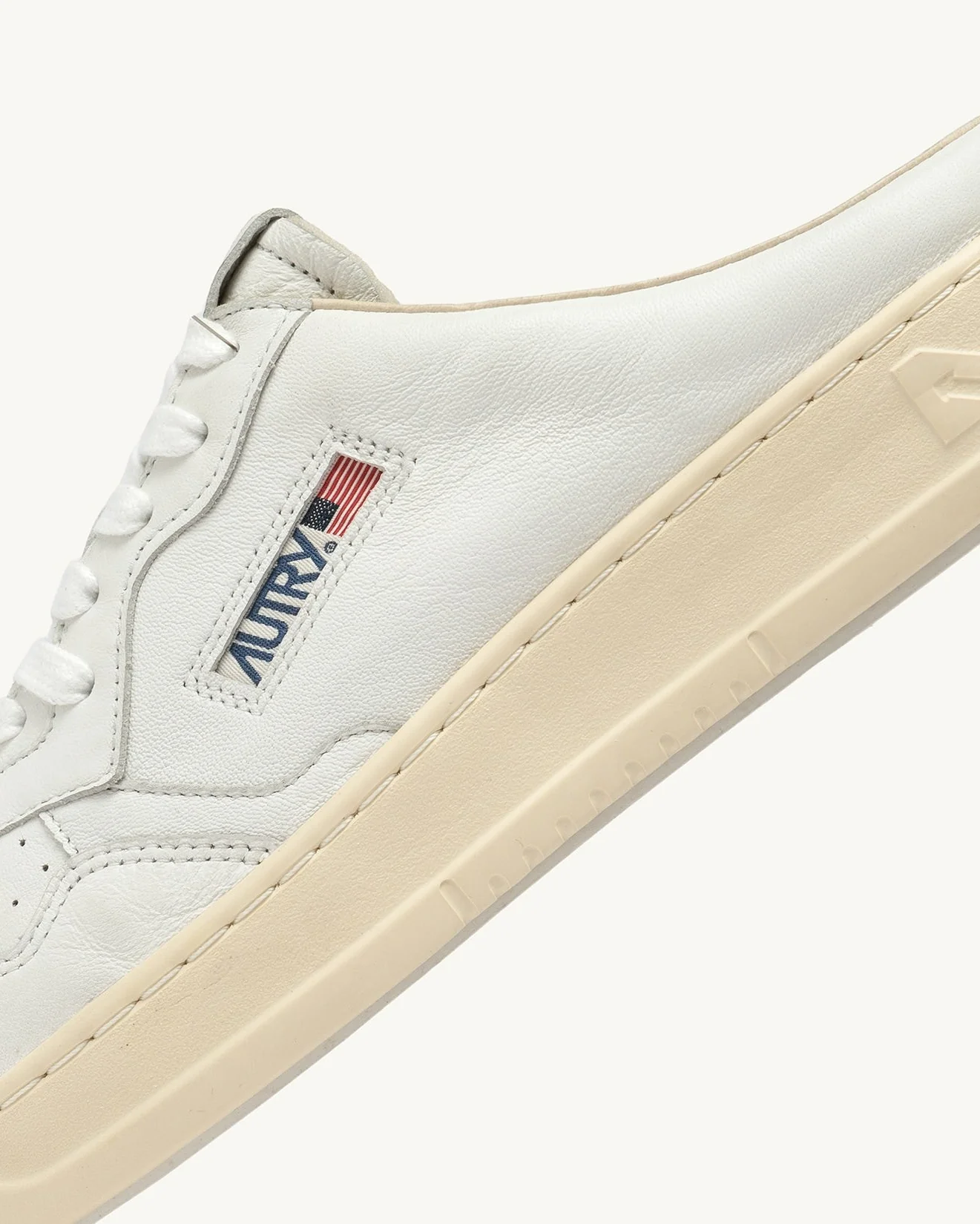 Medalist Mule Low Sneaker (White Napa Leather) - Image 6