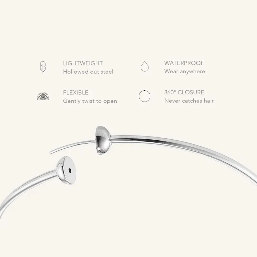 Medium Icon Hoops (Rhodium) - Image 3