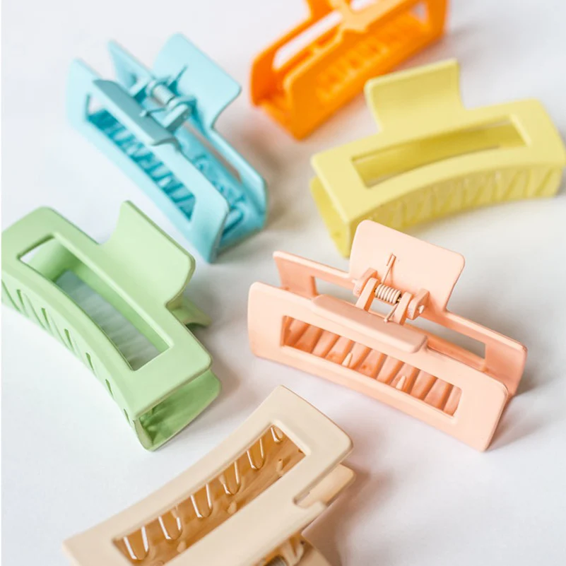 Medium Square Claw Clip (Matte Powder Blue) - Image 3