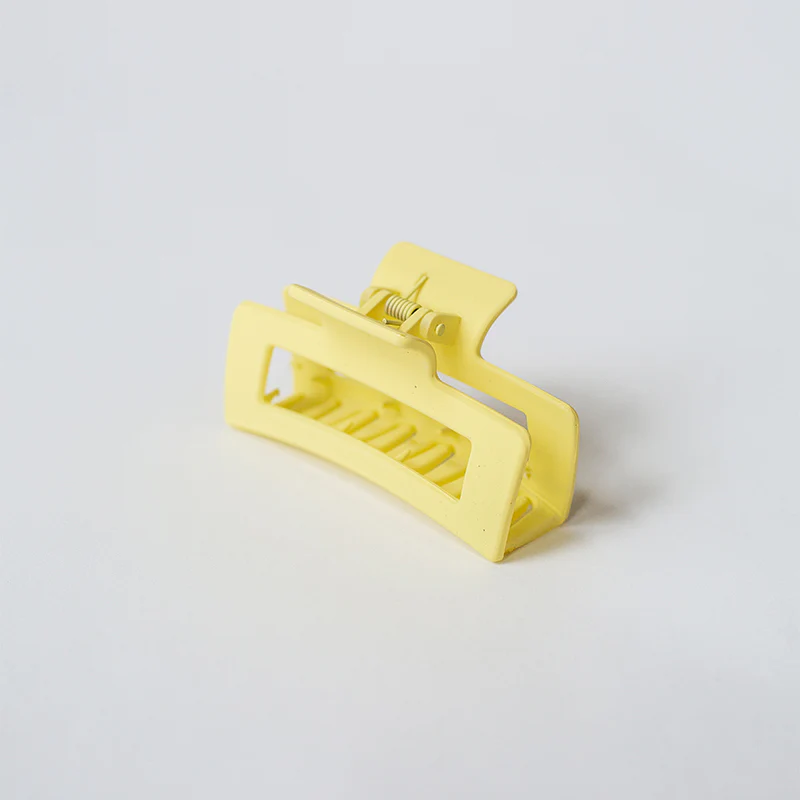 Medium Square Claw Clip (Matte Sunny Yellow) - Image 2