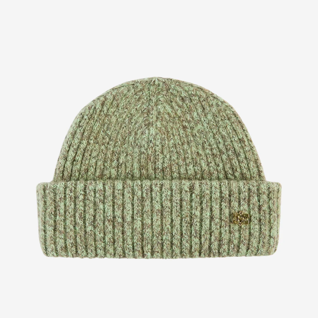Melange Brushed Mohair Beanie (Nile)