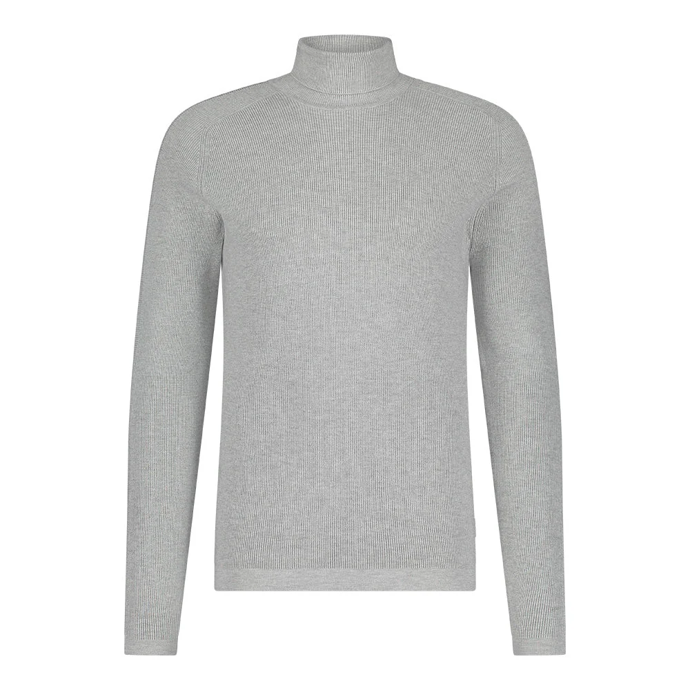 Melange Turtleneck Sweater (Grey)