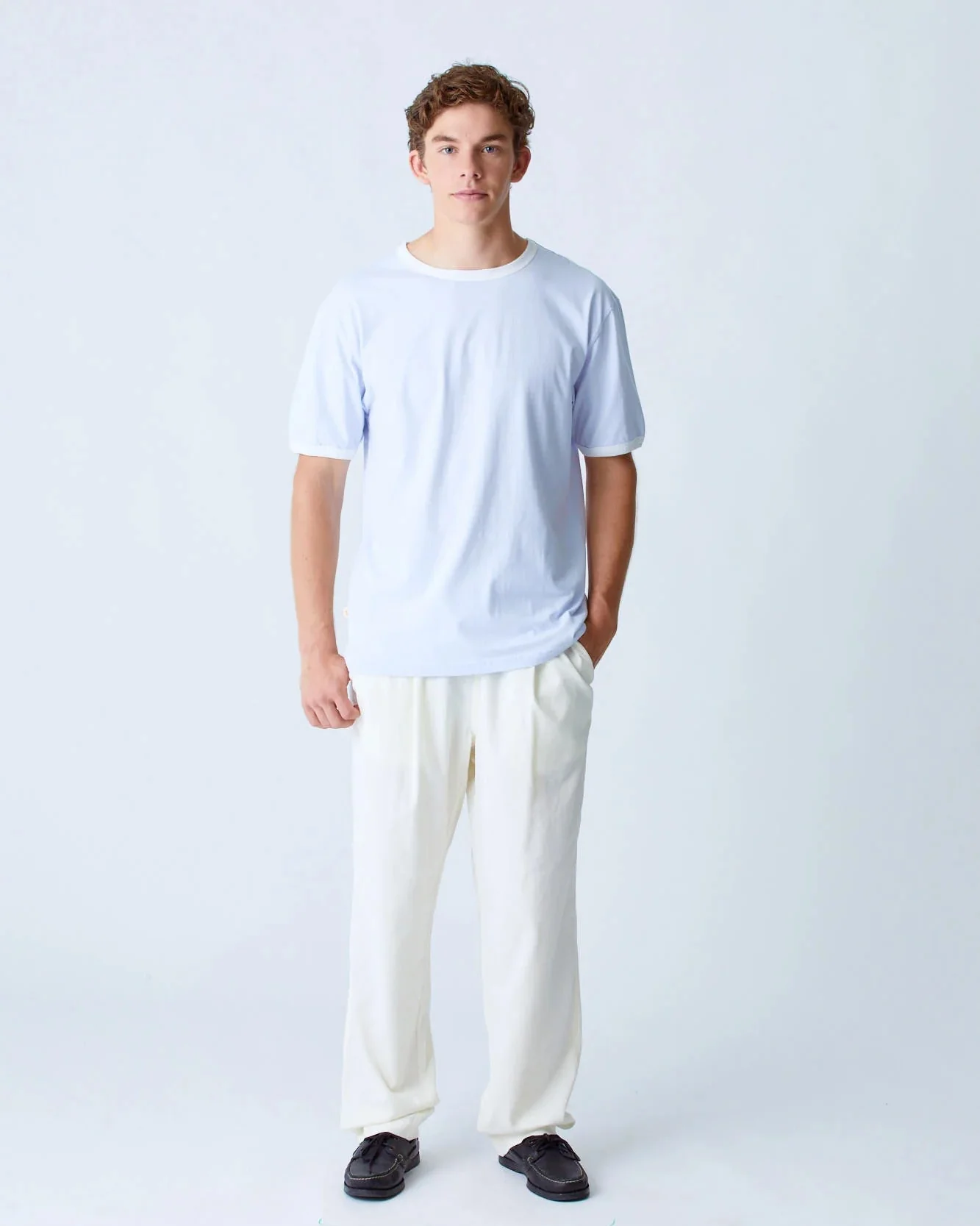 Meneres Contrast T-Shirt (Pale Blue) - Image 2