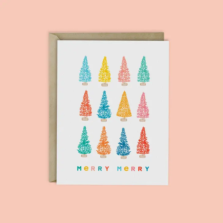Merry Merry Rainbow Trees Holiday Card (Boxed Set of 6) - Image 2