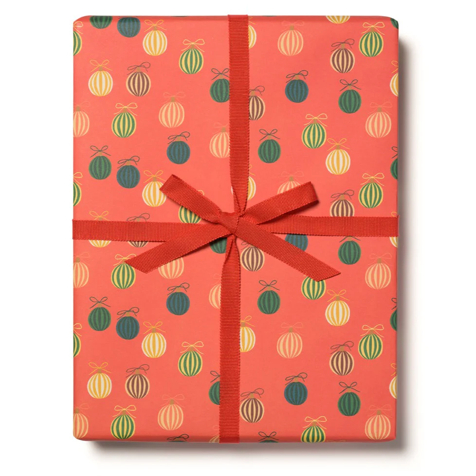 Merry Ornaments Wrap (Roll of 3 Sheets)