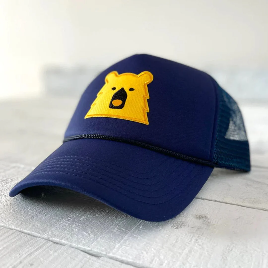Mesh Foamer (Navy with Golden Bear)
