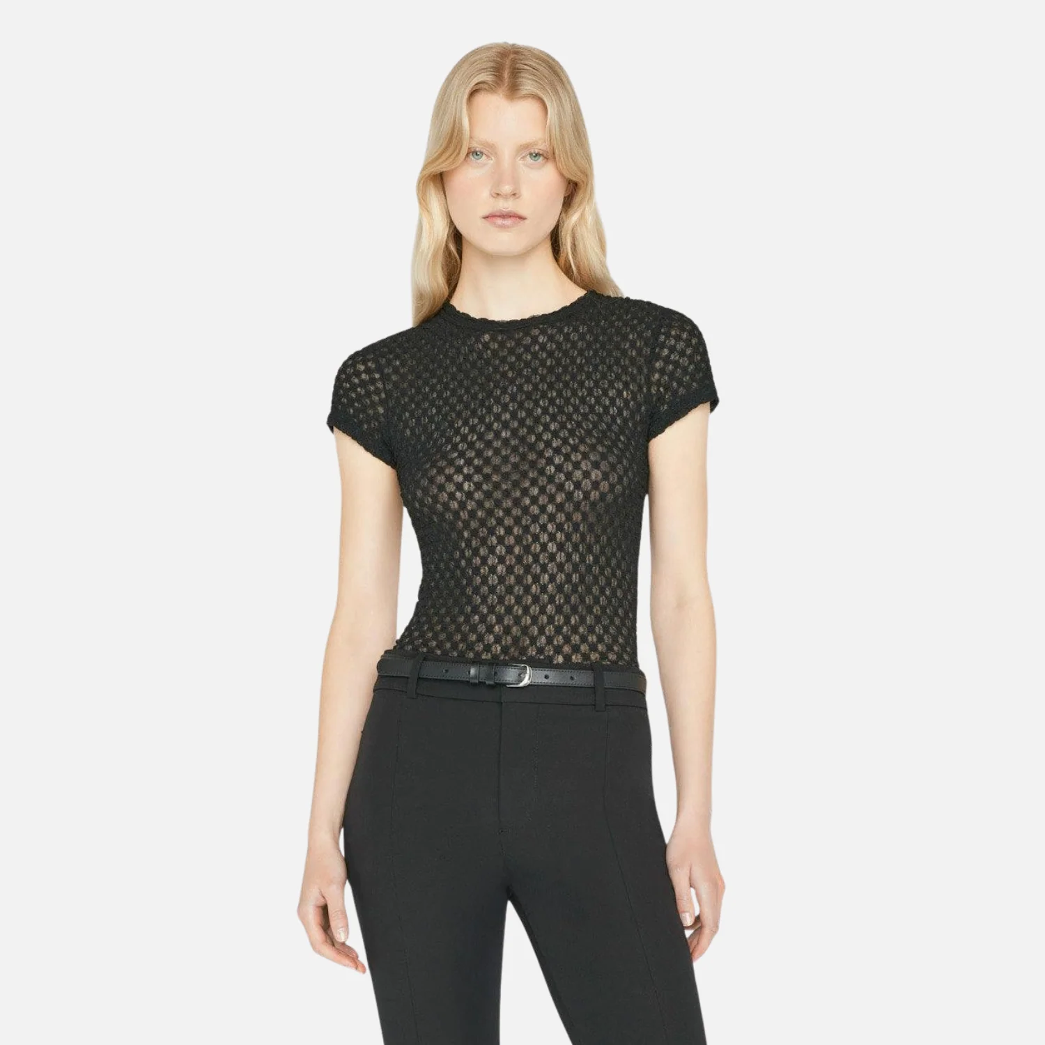 Mesh Lace Baby Tee - Image 2