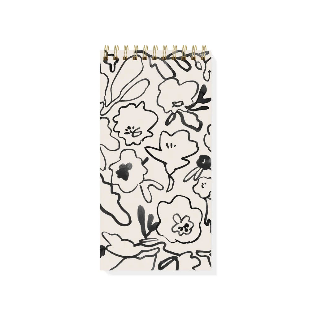 Messy Flower Tall Spiral Notebook