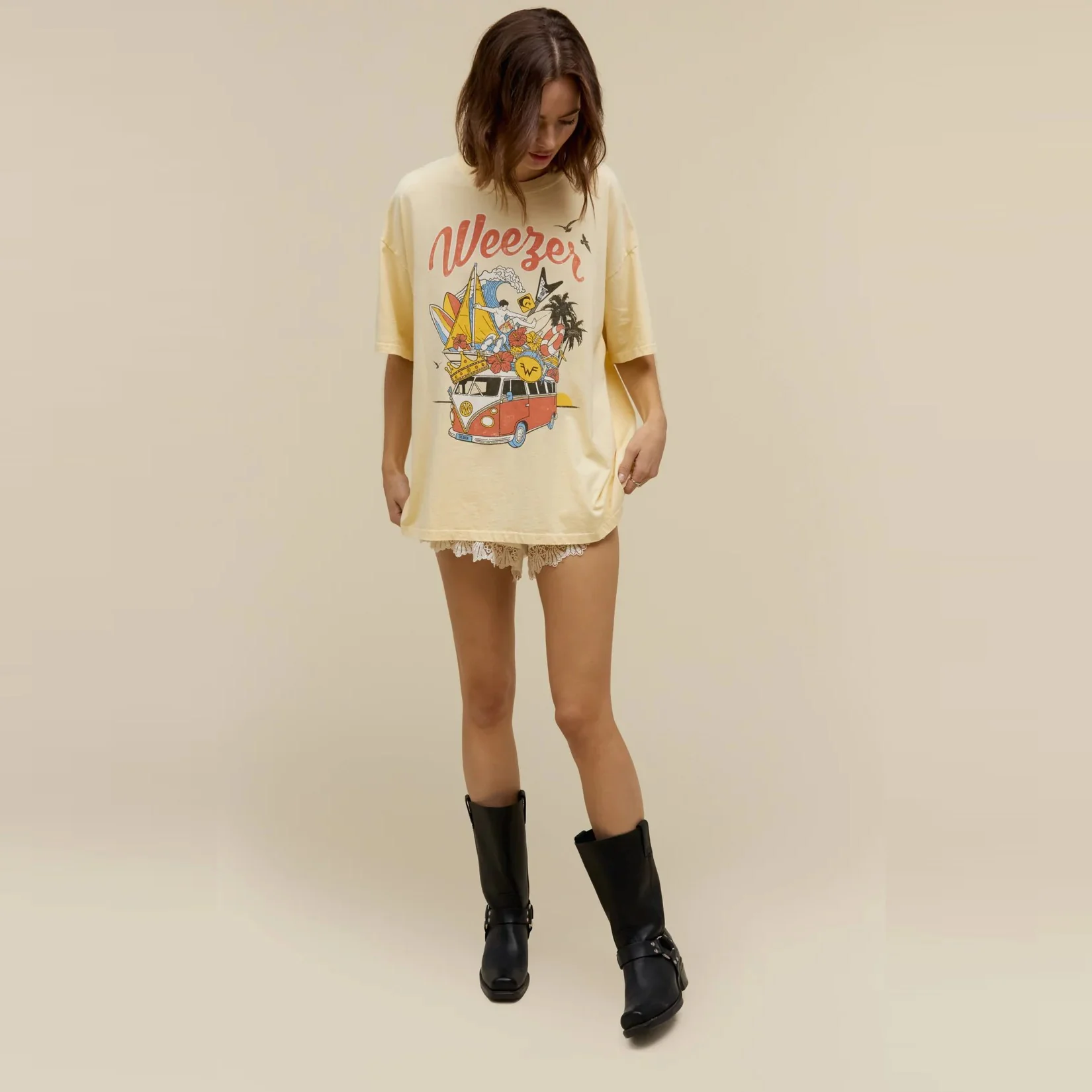 Weezer Collage Tee (Yellow Fizz ) - Image 2