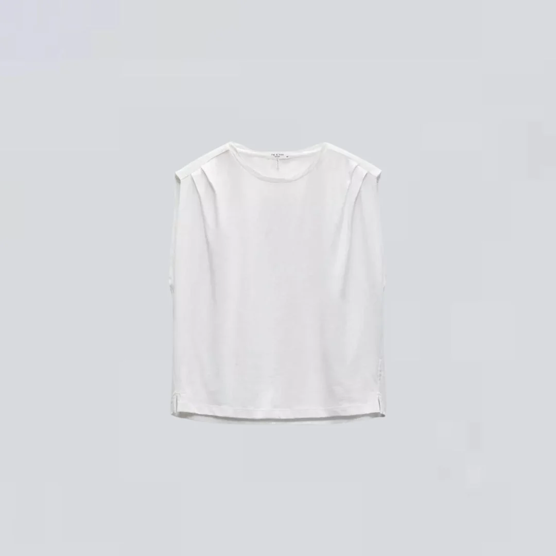 Mica Cropped Tank (White) - Image 2