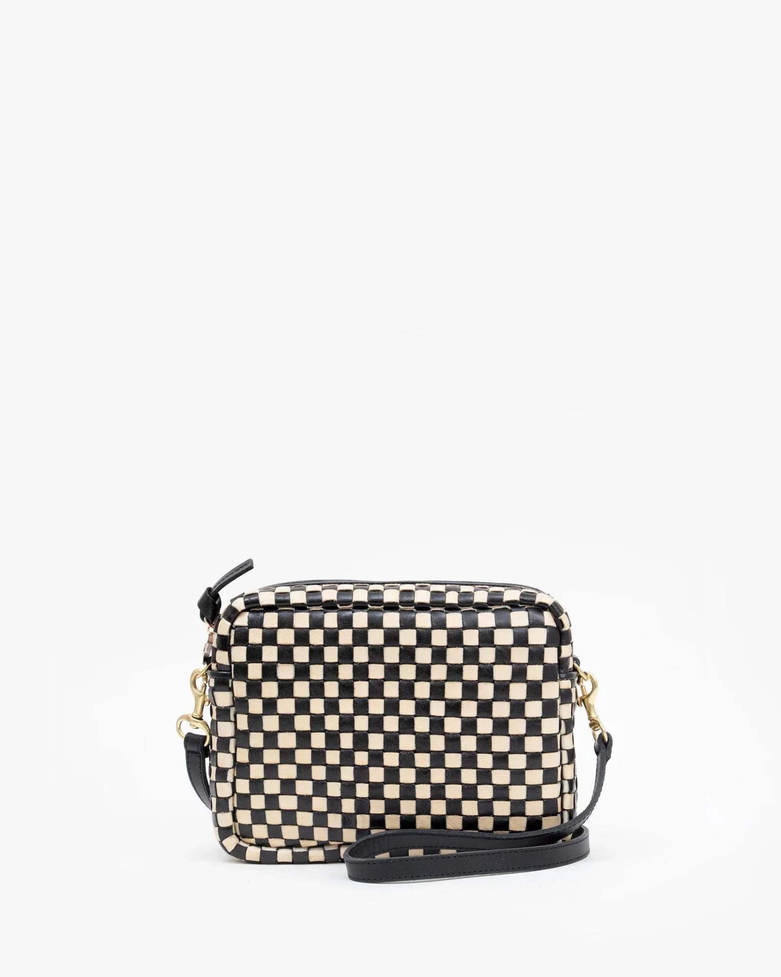 Midi Sac (Woven Checker Black + Cream)