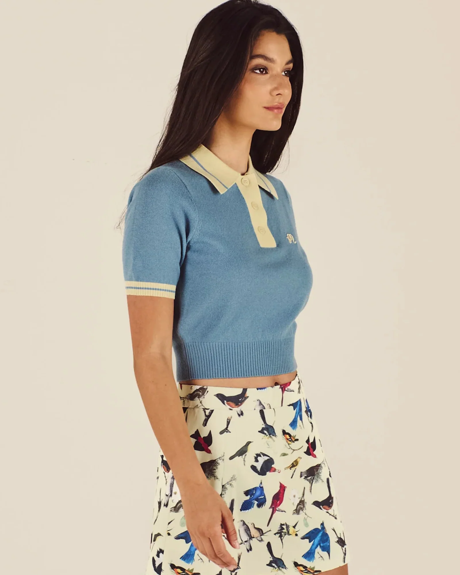 Mikayla Knit Polo (Windward Blue)