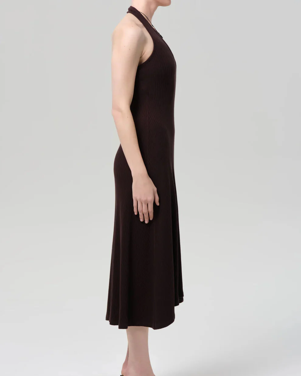 Mila Halter Dress (Chocolate) - Image 3
