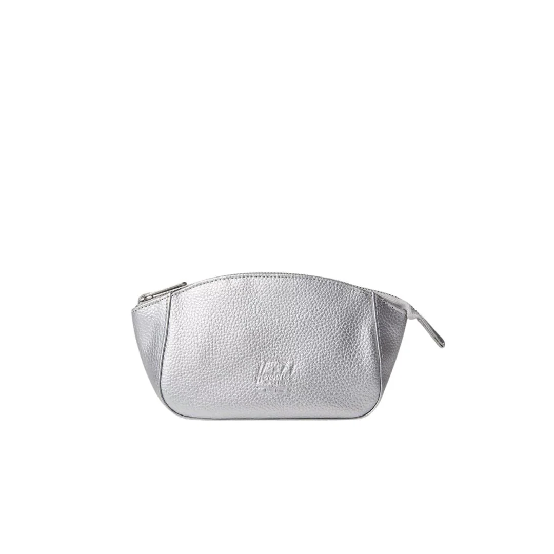Milan Toiletry Bag | Small (Silver Vegan Leather)