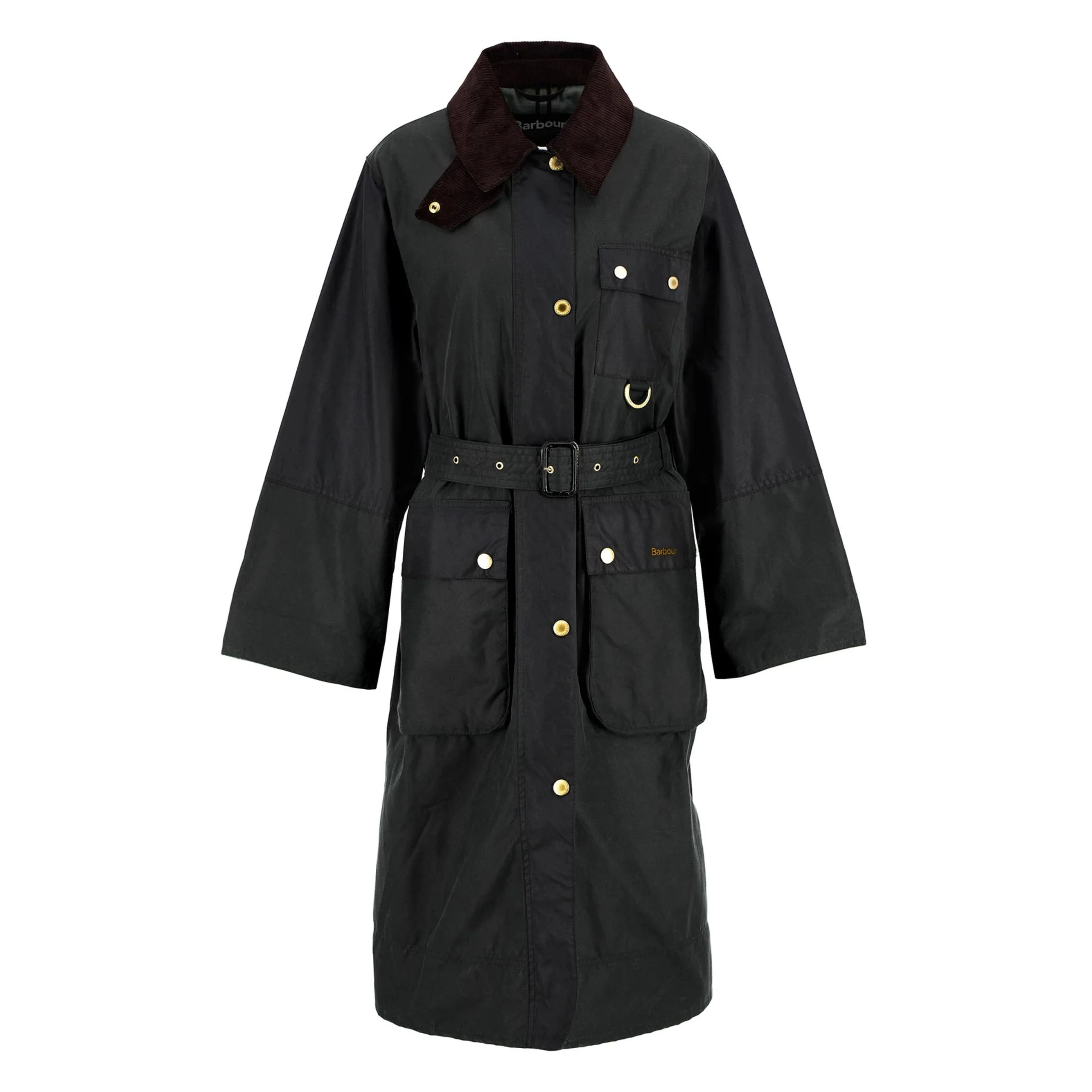 Milda Waxed Trench Coat (Fern + Sage + Ancient Tartan) - Image 4