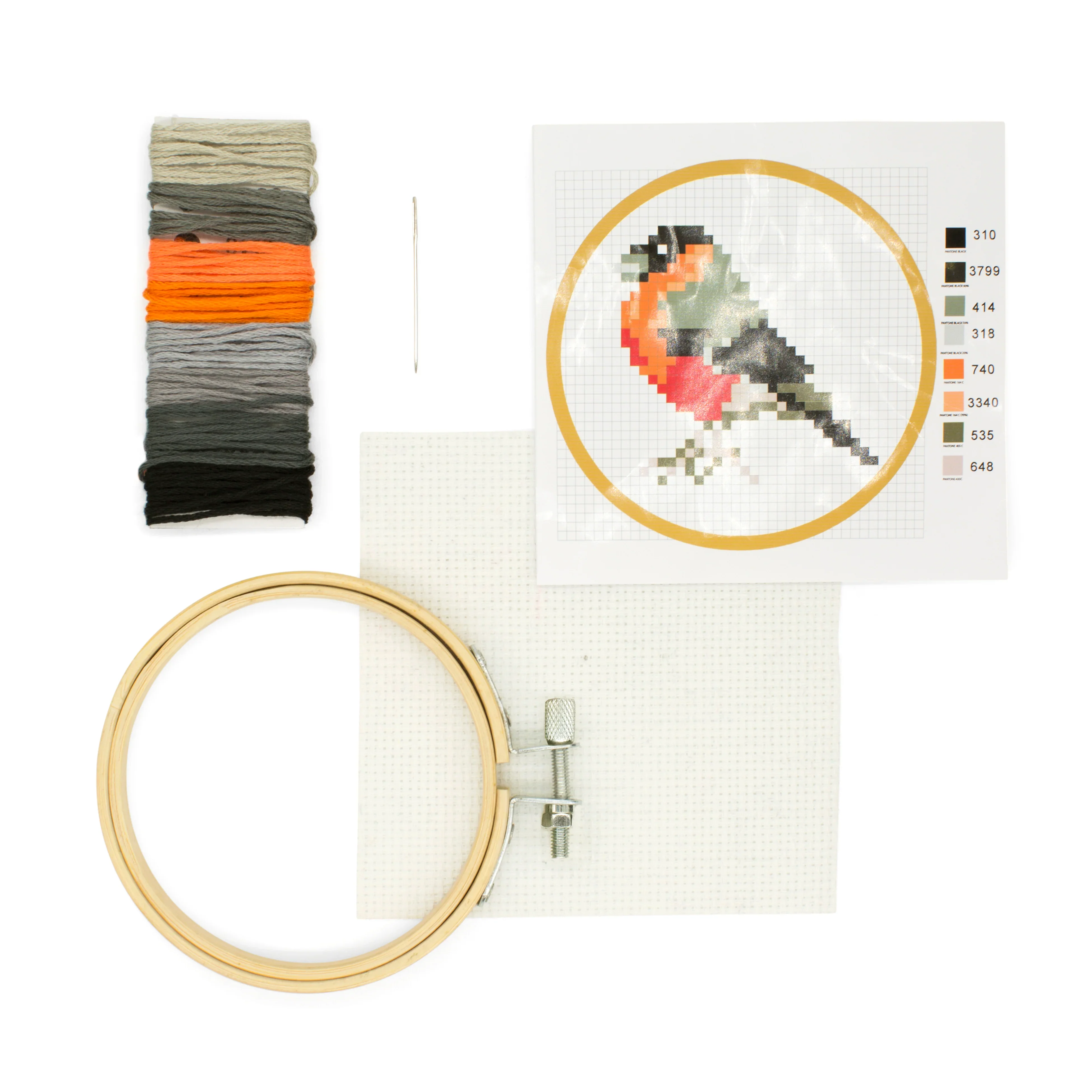 Mini Cross Stitch Embroidery Kit (Bird) - Image 3