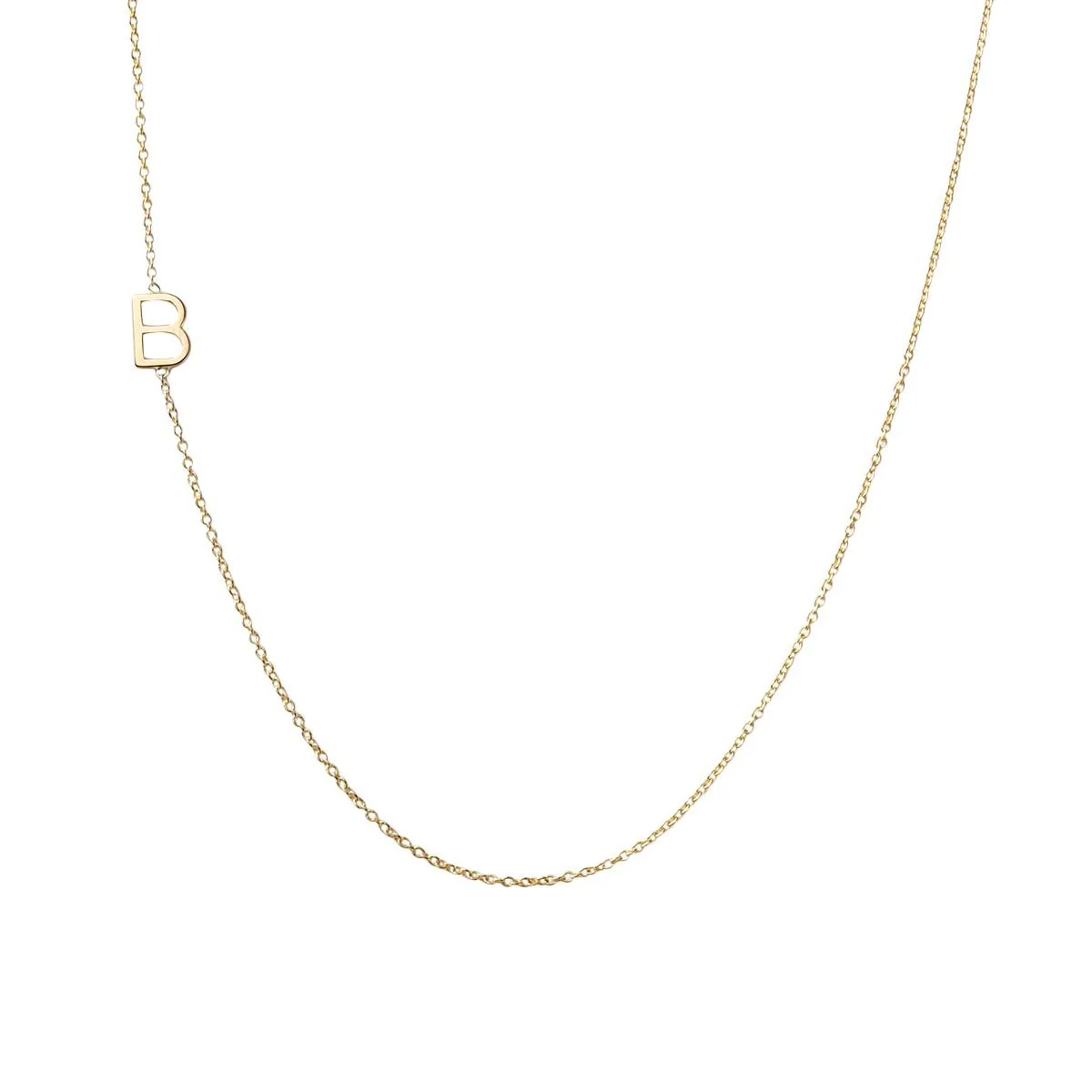 Gold Mini Initial Necklace - Image 2