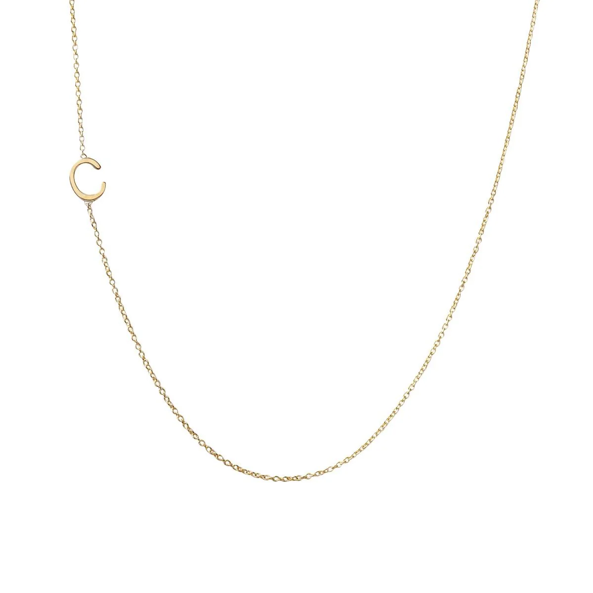 Gold Mini Initial Necklace - Image 3