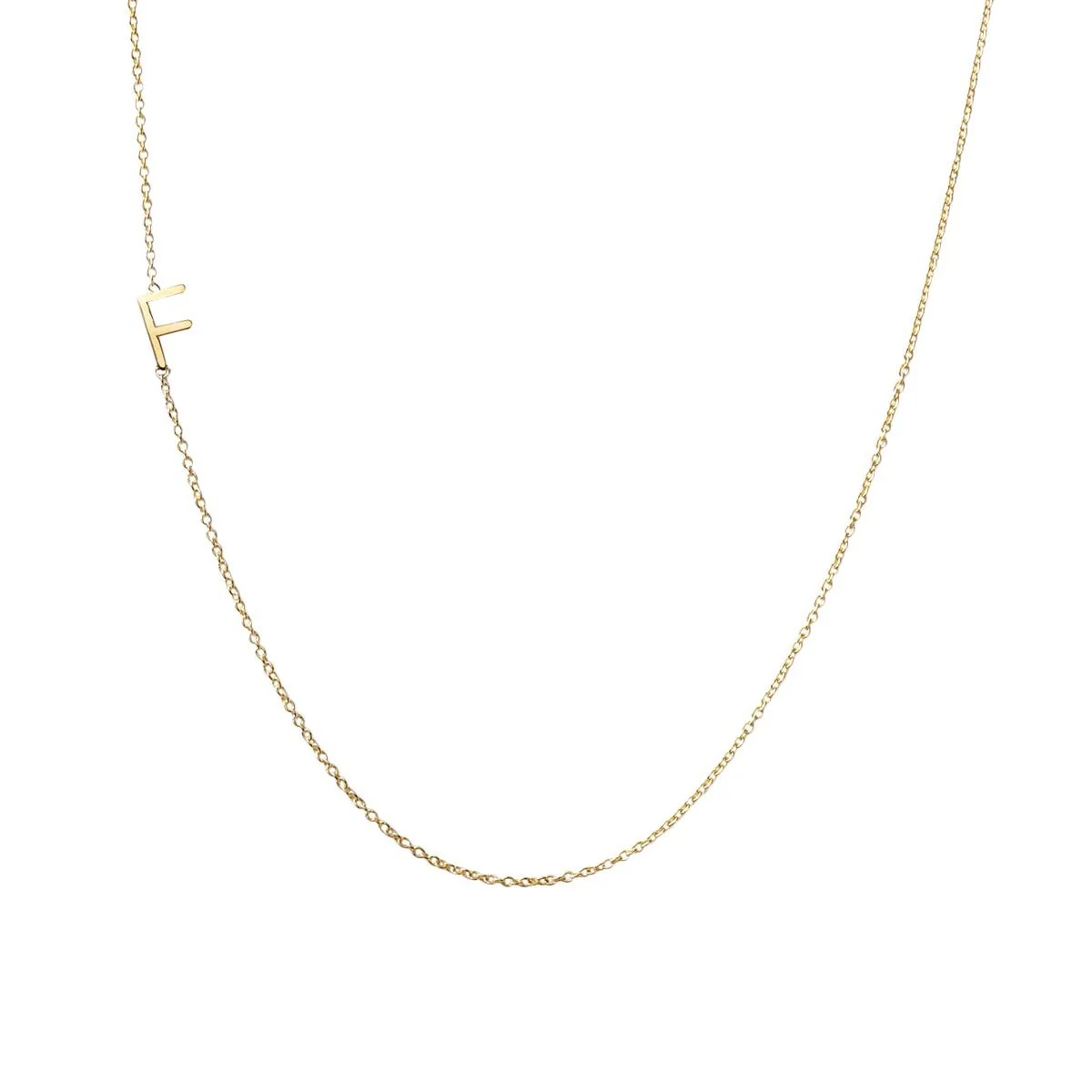 Gold Mini Initial Necklace - Image 5