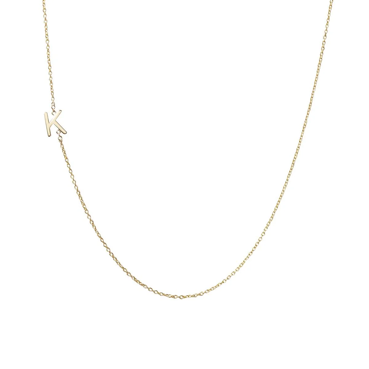 Gold Mini Initial Necklace - Image 7