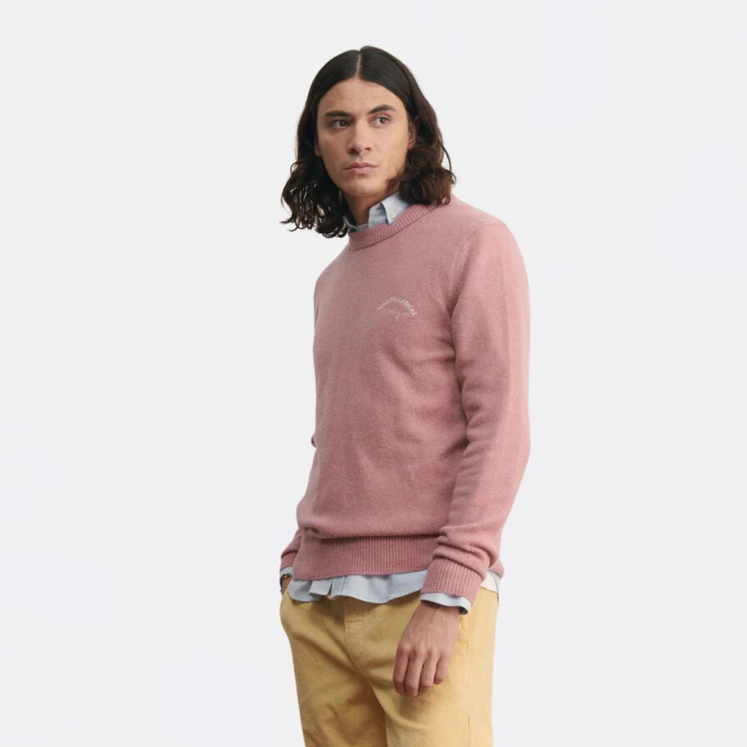 "Mini Manufacture" Grand Cerf Wool Sweater (Indian Pink) - Image 2