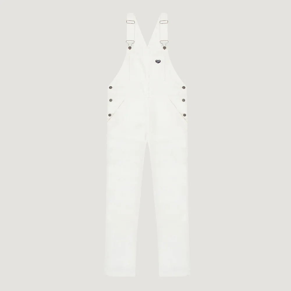 "Mini Patch MLB" Brady Denim Jumpsuit (Denim Off White)