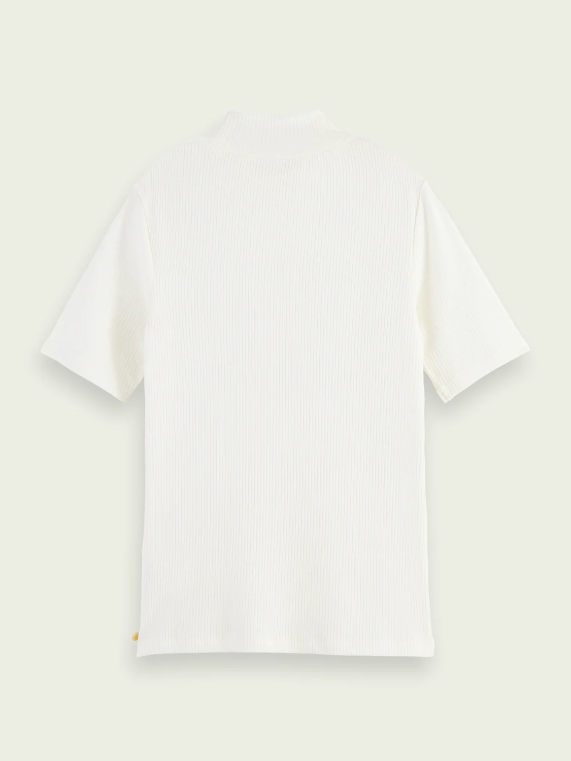 Mock Neck Ribbed Slim Fit Top (Aged White) - Image 5