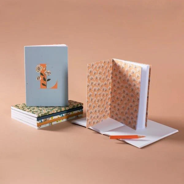 Monogram Floral "J" Journal Set - Image 3