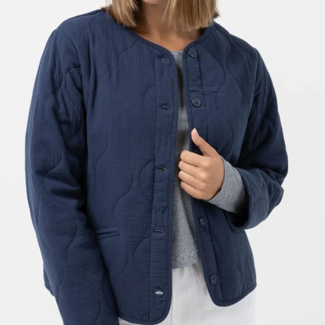 Montauk Quilted Jacket (Navy) - Image 3