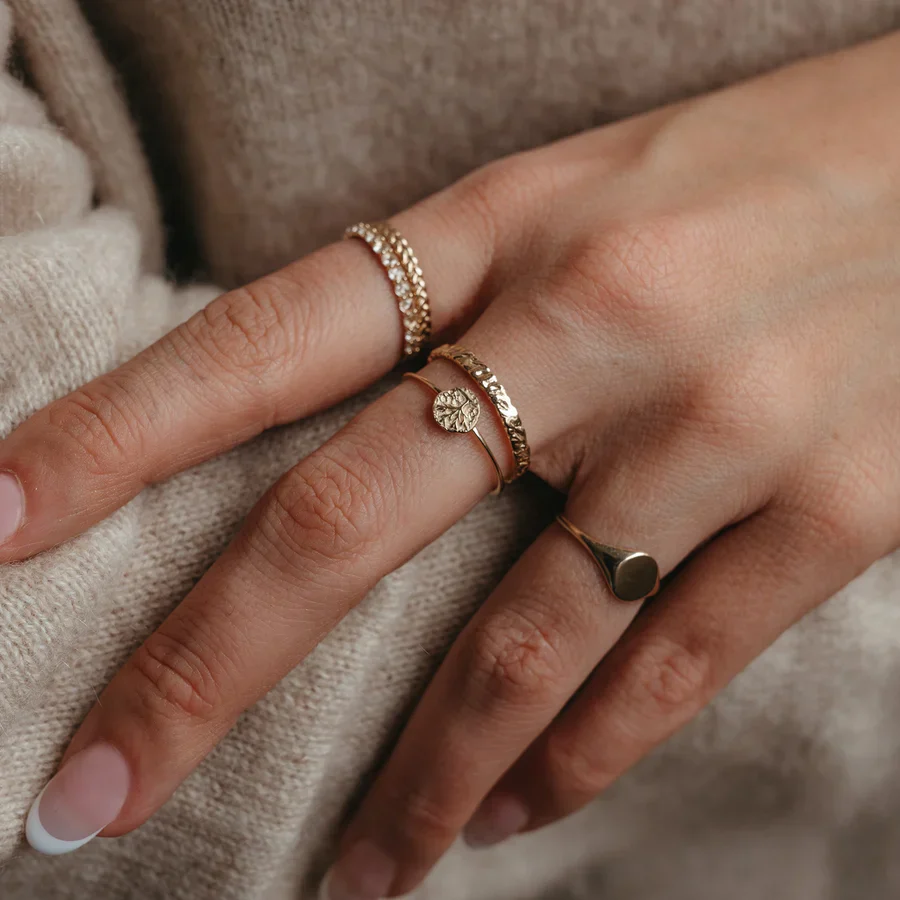Tiny Tree of Life Ring (10K Yellow Gold) - Image 5