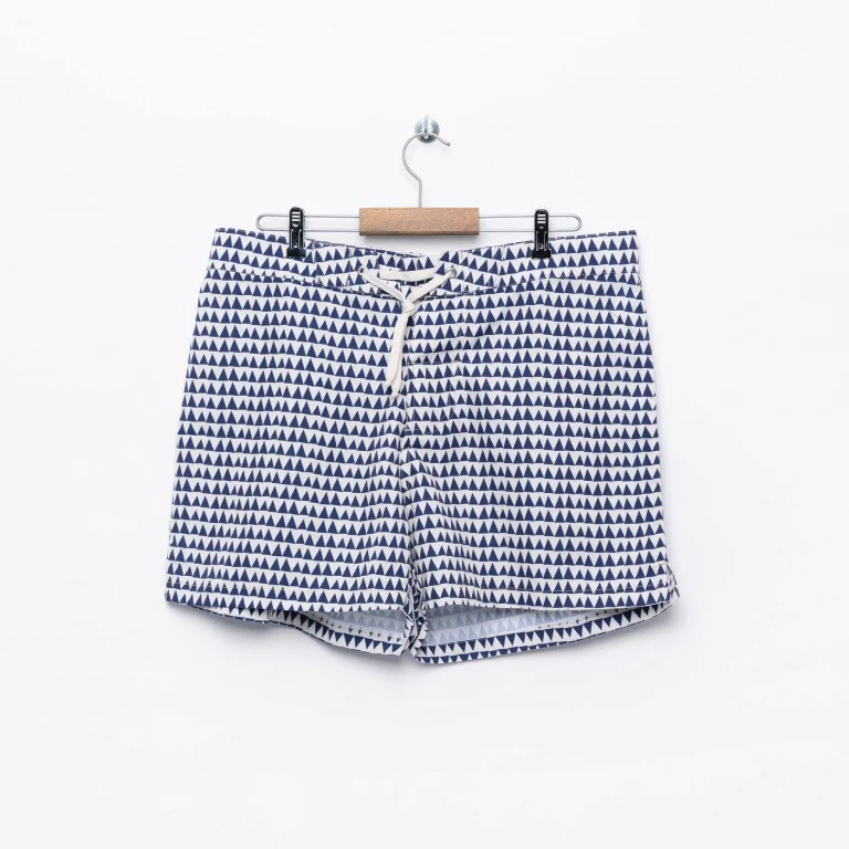 Morais Swim Shorts (Dark Navy Triangle)