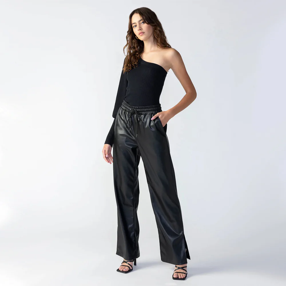 Morgan Leather Like Pant (Black Night) - Image 2