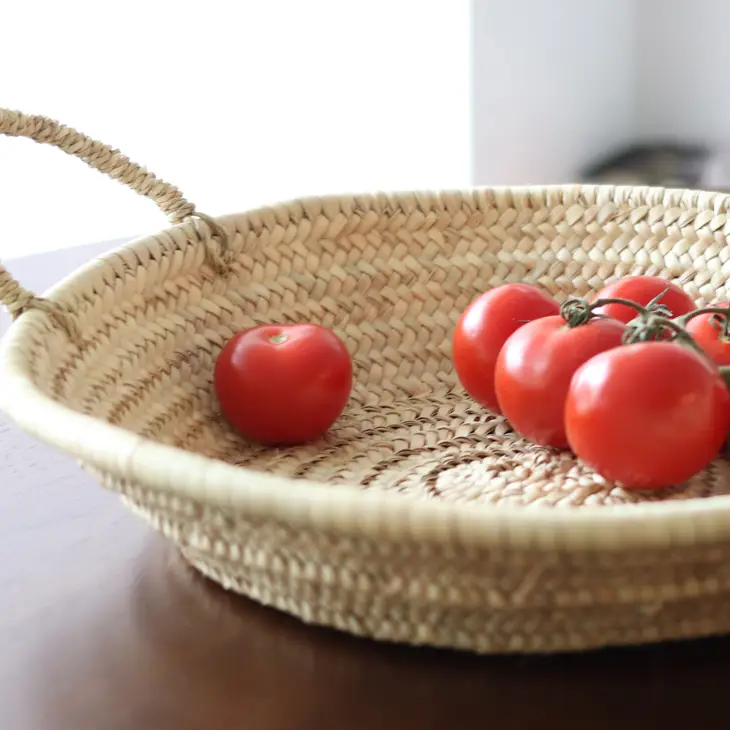 Moroccan Straw Woven Plate (Medium)