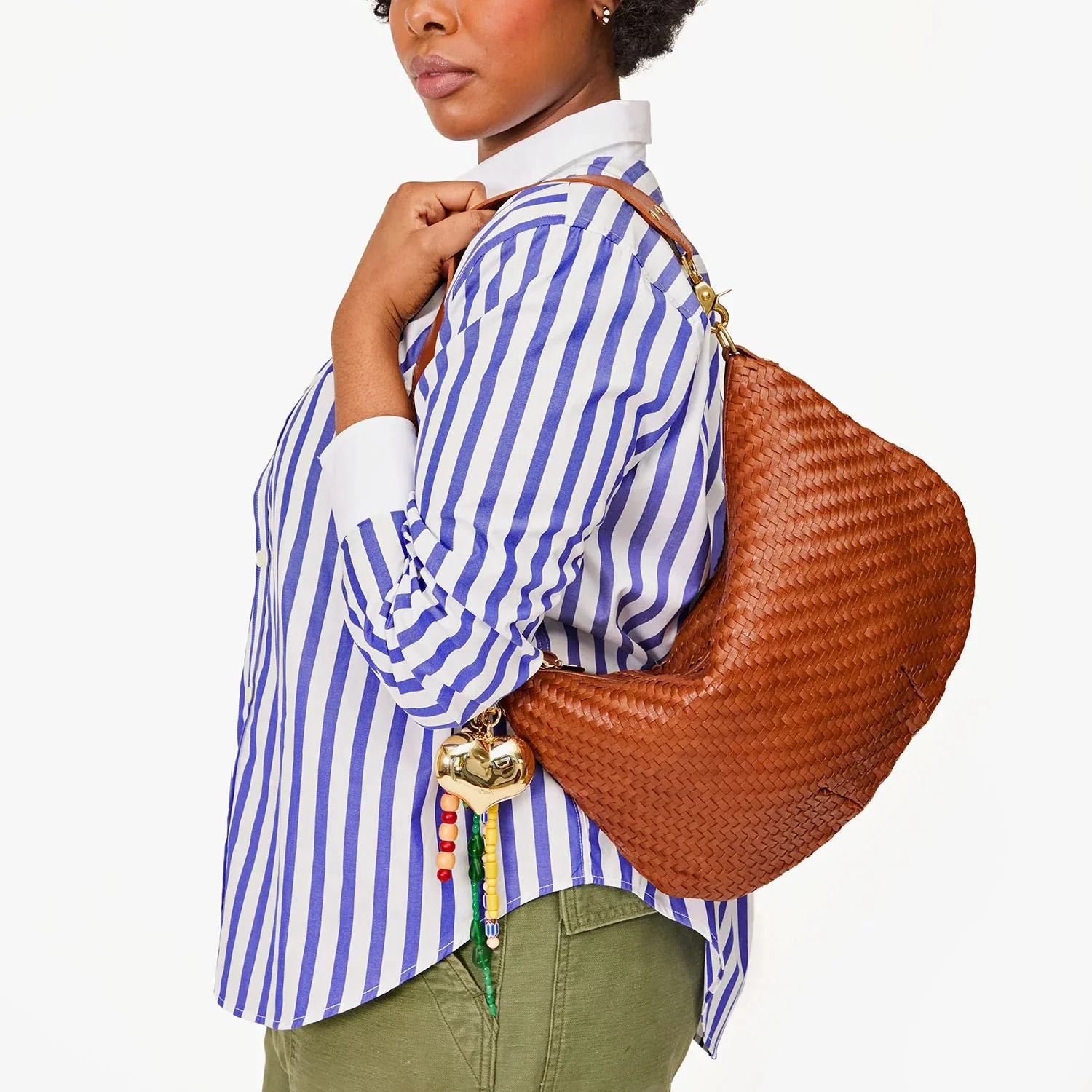 Moyen Messenger (Hazelnut Woven Zig Zag) - Image 2