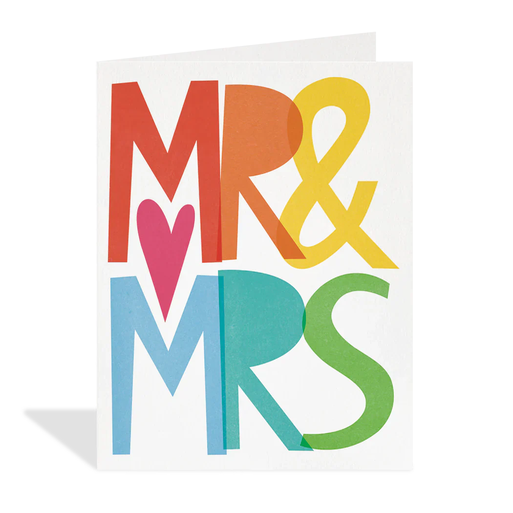 Mr and Mrs Wedding Card