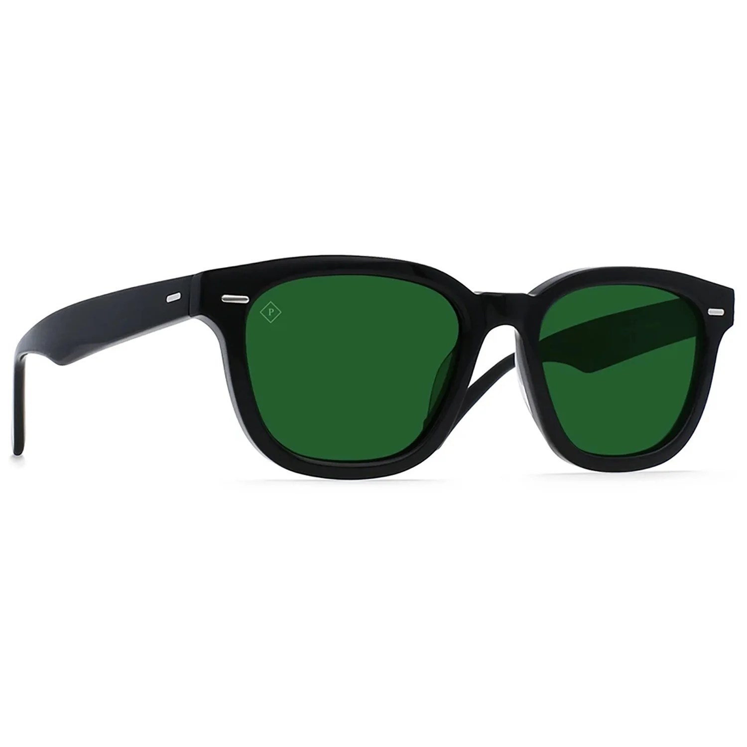 Myles Sunglasses (Crystal Black + Green)