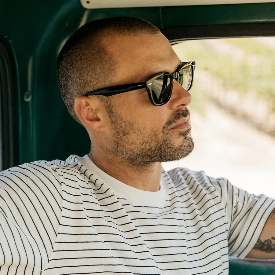 Myles Sunglasses (Crystal Black + Green) - Image 2