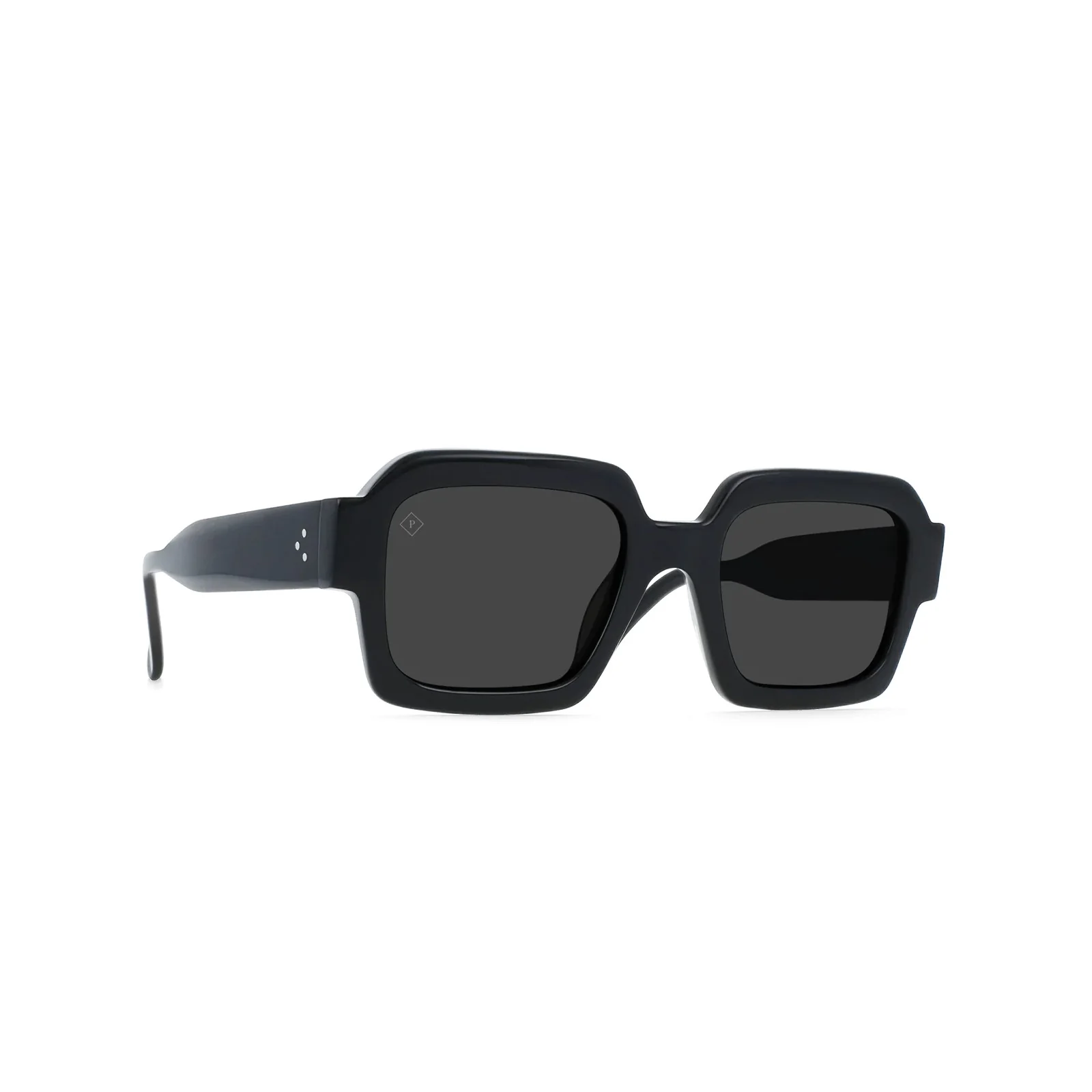 Mystiq Polarized Sunglasses (Crystal Black + Smoke) - Image 2