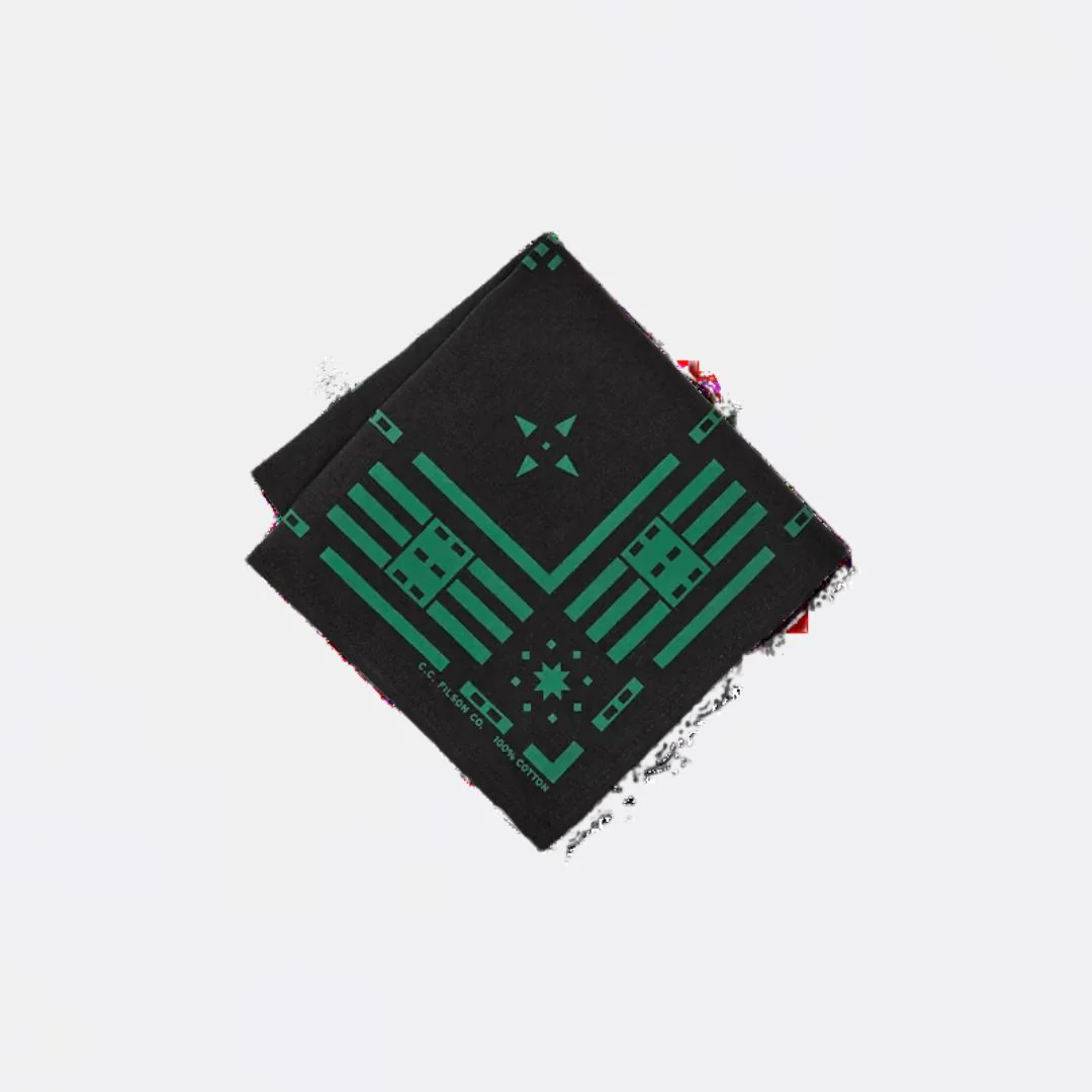 Navigator Bandana (Black + Teal Stars) - Image 2