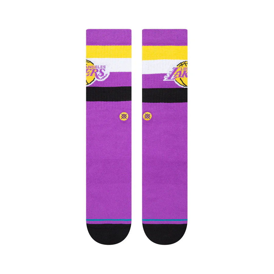 NBA Lakers Stripe Crew Socks (Purple) - Image 2