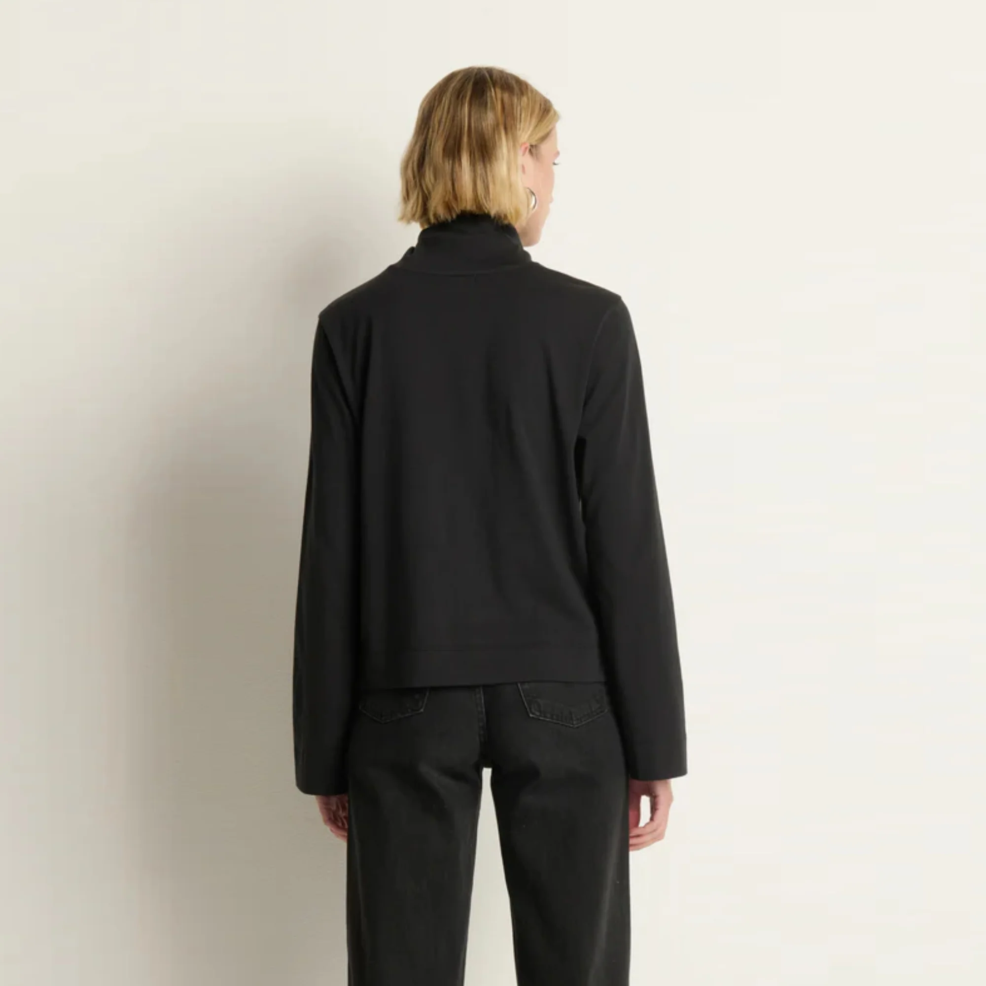 Neo Mock Neck T-Shirt (Jet Black) - Image 5