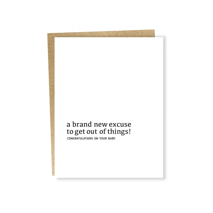 New Excuse Baby Card