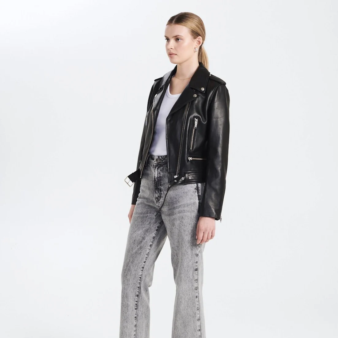 New Yorker Biker Jacket (Black) - Image 2