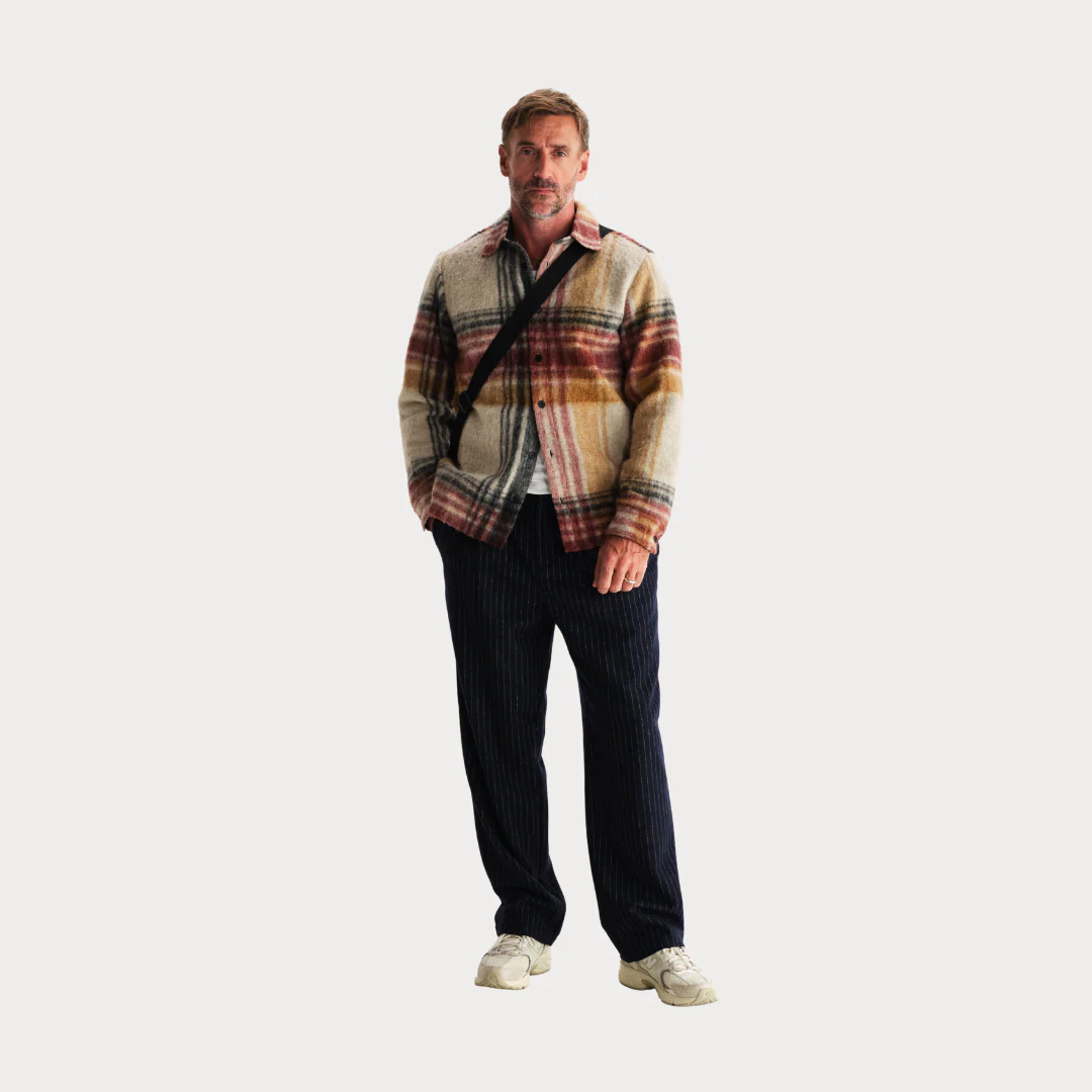 Nolan Overshirt Wool Blend Check (Natural + Multi) - Image 2