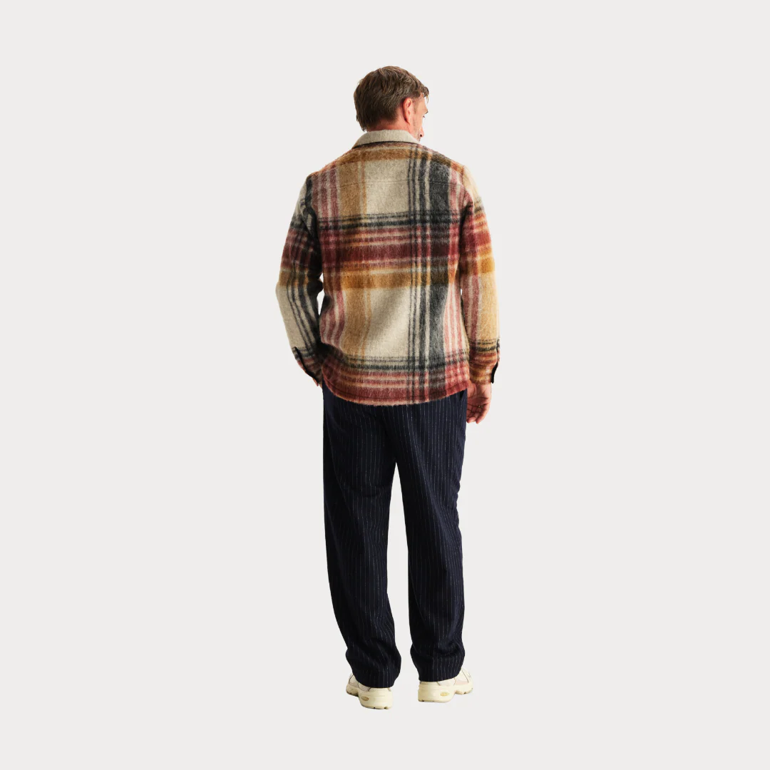 Nolan Overshirt Wool Blend Check (Natural + Multi) - Image 4