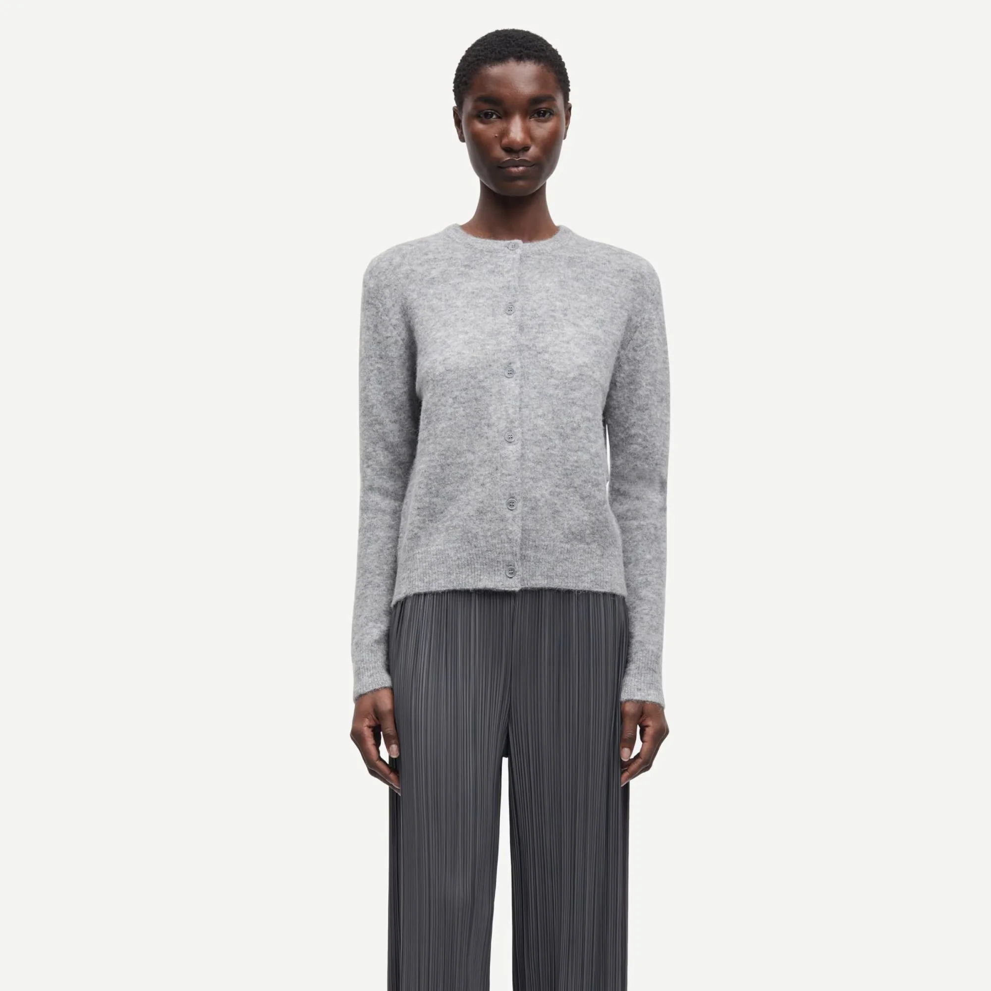 Nor Short Cardigan (Grey Mel.)