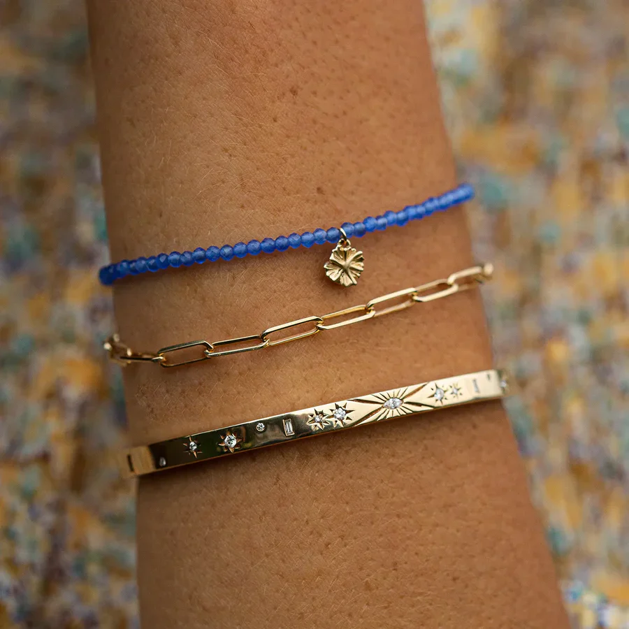 Wildflower Tanzanite Petal Bracelet (Gold) - Image 3