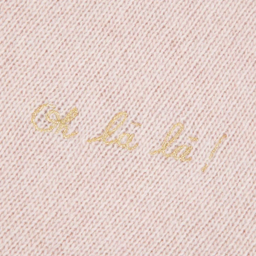 "Oh La La" Choiseul Recycled Wool Sweater (English Pink) - Image 2