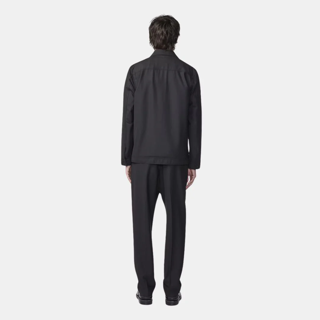 Olav 1088 Wool Blend Overshirt (Black) - Image 3