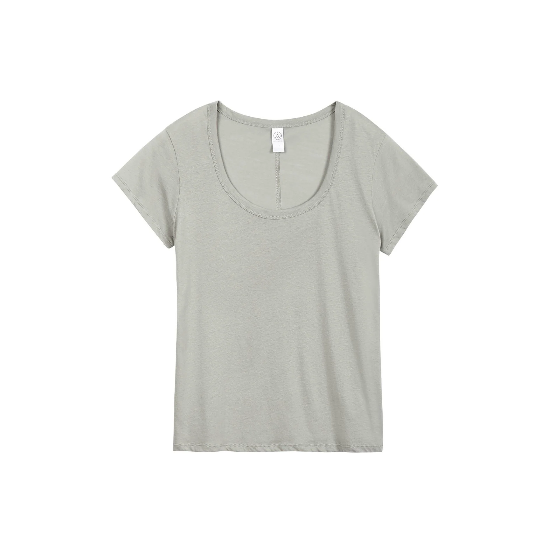Organic Cotton Scoop T-Shirt (Grey) - Image 4
